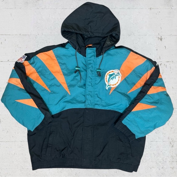 VTG Pro Line APEX One NFL Miami Dolphins Sideline Jacket Mens XL Sharktooth - Picture 1 of 13
